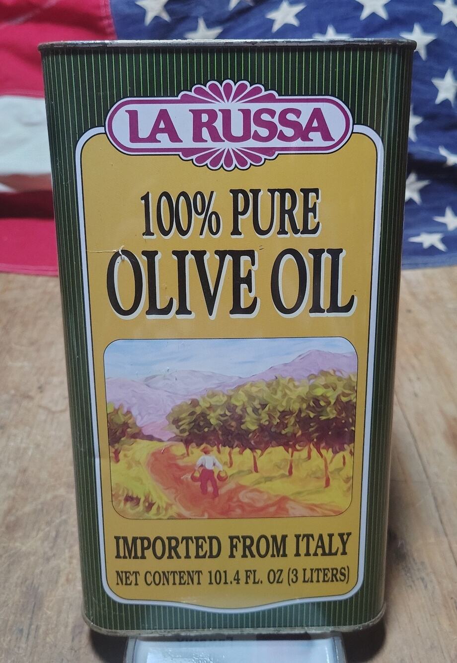 Vintage La Russa Olive Oil Advertising Tin Empty For Display Kitchen Decor (#3)